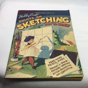 1937 Hobby Craft Points on Sketching George Carlson Treasure Chest Publications